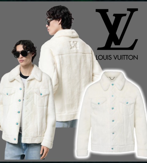 루이비통 밍크 트러커 자켓