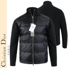 디올 자가드 니트 덕다운 패딩 집업