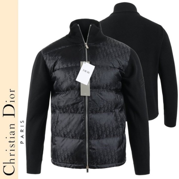 디올 자가드 니트 덕다운 패딩 집업-레플리카 사이트 쇼핑몰
