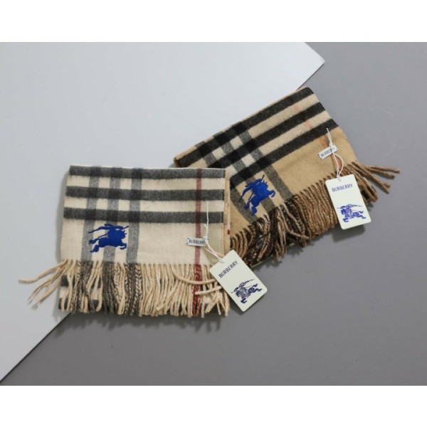 버버리 EKD 로고 프린지 캐시미어 머플러 - 2 Color-레플리카 사이트 쇼핑몰