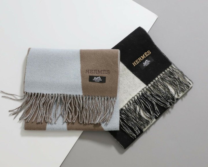에르메스 캐시미어 홀스 투톤 머플러 - 2 Color