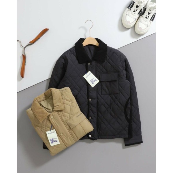 버버리 코듀로이 카라 경량 퀼팅 재킷 - 2 Color-레플리카 사이트 쇼핑몰