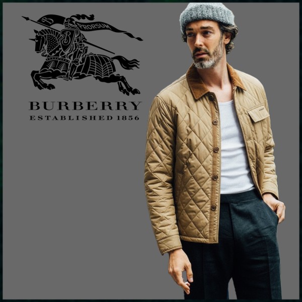 버버리 코듀로이 카라 경량 퀼팅 재킷 - 2 Color-레플리카 사이트 쇼핑몰