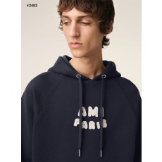 아미 로고 패치 오버핏 후드 맨투맨 - 2 Color