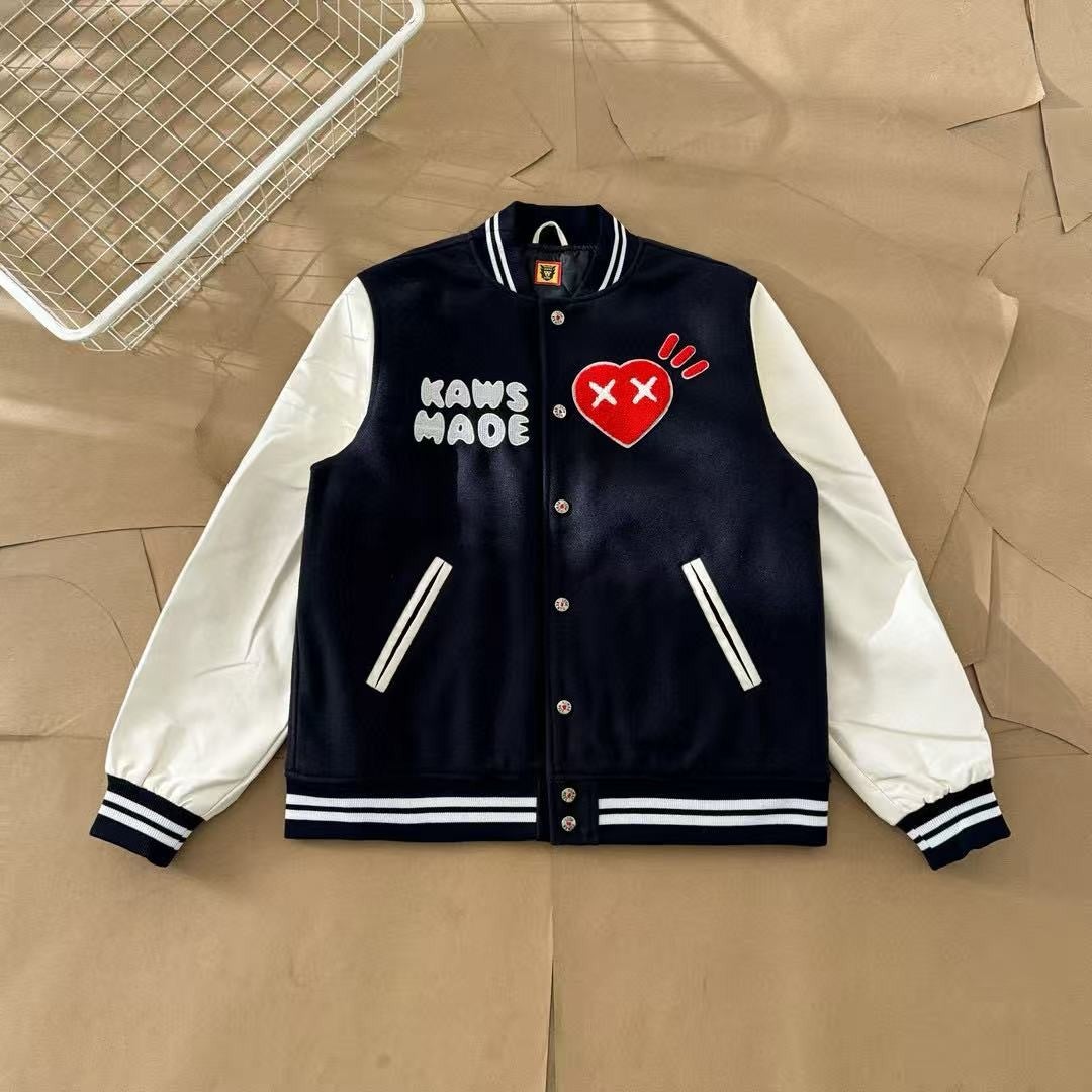 휴먼 메이드 x 카우스 바시티 자켓