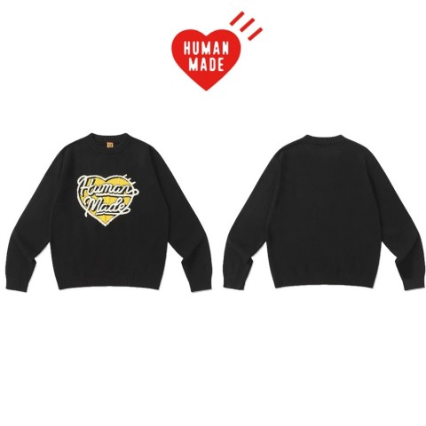 휴먼 메이드 하트 니트 스웨터 - 블랙