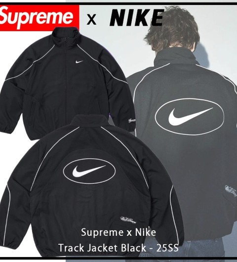 슈프림 x 나이키 트랙 자켓 블랙