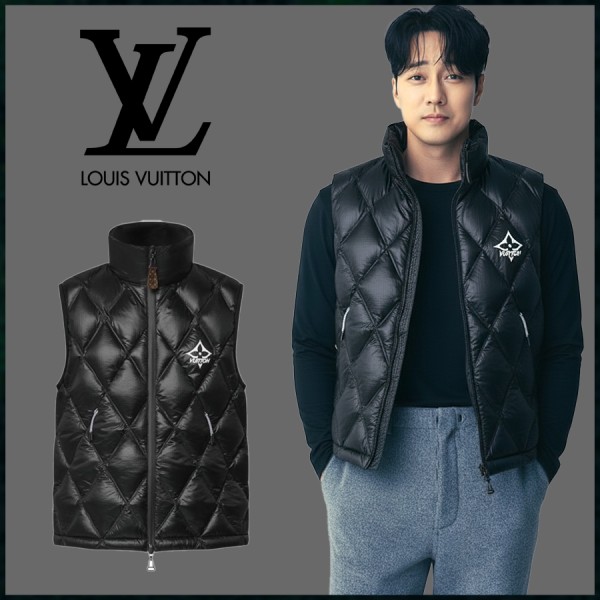 루이비통 다이아몬드 립스탑 퍼퍼 질레 베스트 구스다운 패딩조끼-레플리카 사이트 쇼핑몰