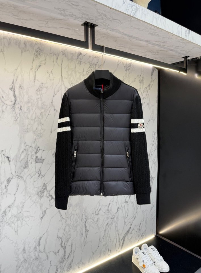 몽클레어 패딩 집업 울 가디건