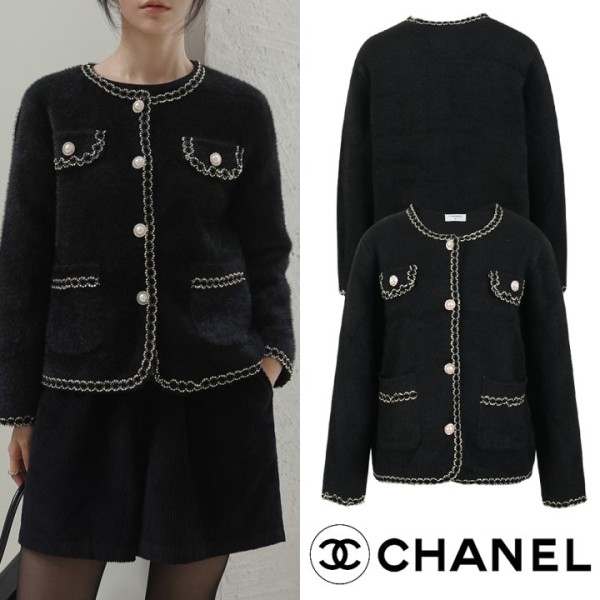 샤넬 골스 버튼 캐시미어 트위드 자켓-레플리카 사이트 쇼핑몰