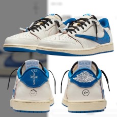 조던 1 x 트래비스 스캇 x 프라그먼트 레트로 로우 OG SP 세일 밀리터리 블루 [정품급]