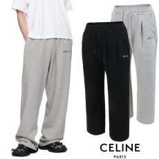 셀린느 트리오페 포켓 자수 와이드 트레이닝팬츠 (2color)