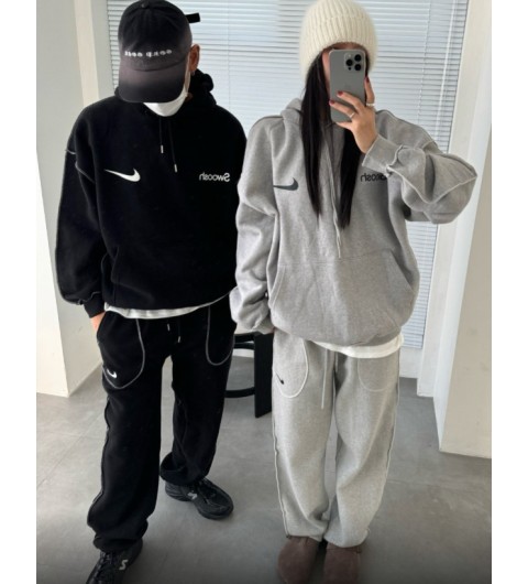 나이키 레이어드 기모세트 (2color)