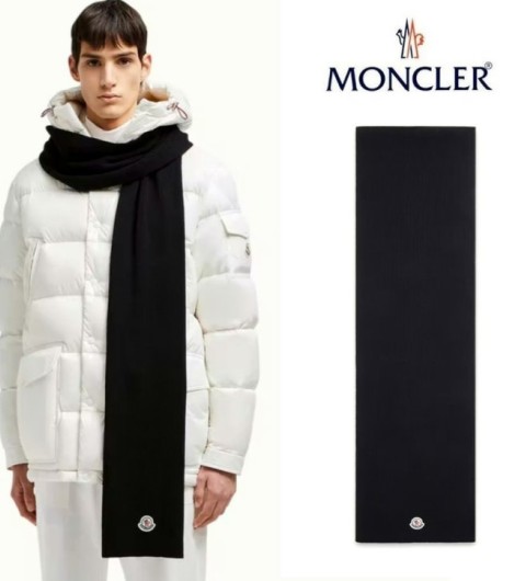 25FW몽클레어 클래식 패치 울 머플러