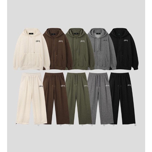 스투시 골지 후드 집업 세트(남자) 5color -20503-레플리카 사이트 쇼핑몰