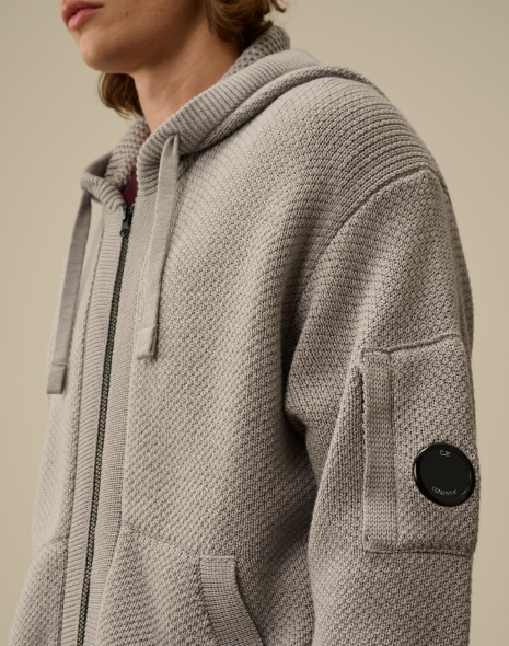 씨피컴퍼니 울 니트 후드 집업 니트 - 2 Color