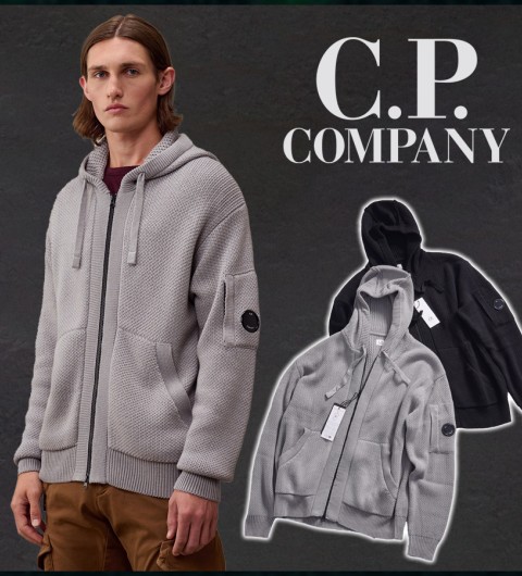 씨피컴퍼니 울 니트 후드 집업 니트 - 2 Color