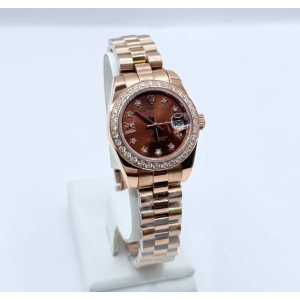 롤렉스 오이스터, 28mm, 에버로즈 골드 다이아몬드 -여성용- (국내공장 AS가능)-레플리카 사이트 쇼핑몰