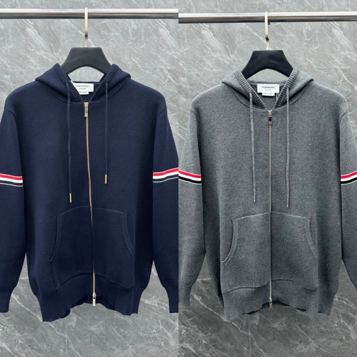 톰브라운 코튼 밀라노 암밴드 후드집업 - 2 Color