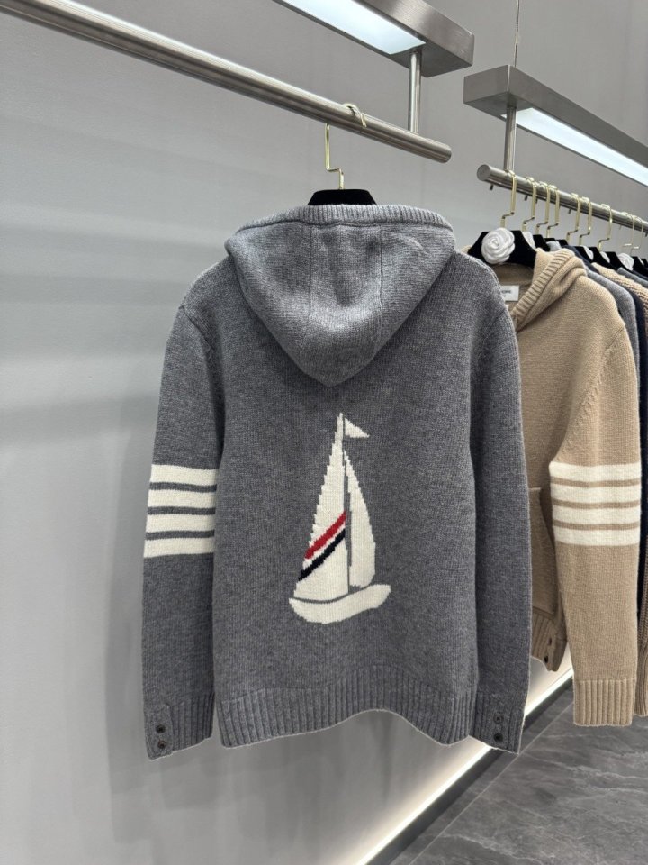 톰브라운 인타르시아 보트 후드 집업