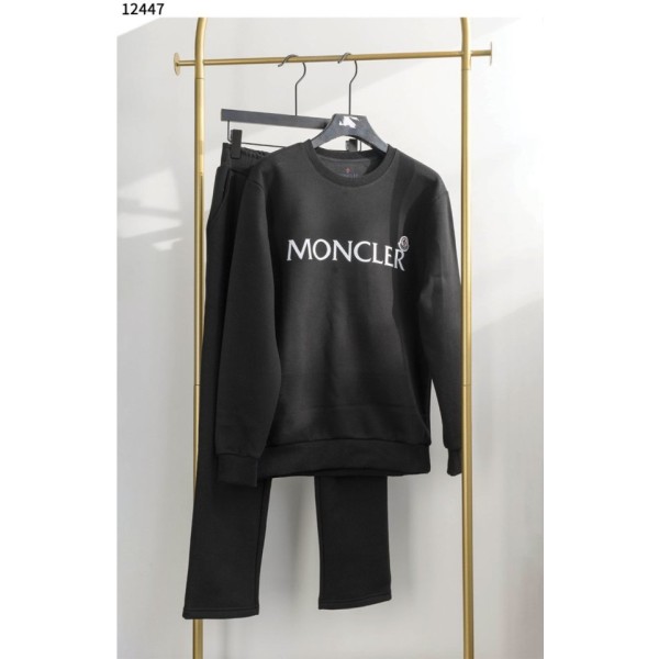 몽클레어 이니셜 엠보로고 라운드 패치 맨투맨 팬츠 세트 기모 - 2 Color-레플리카 사이트 쇼핑몰