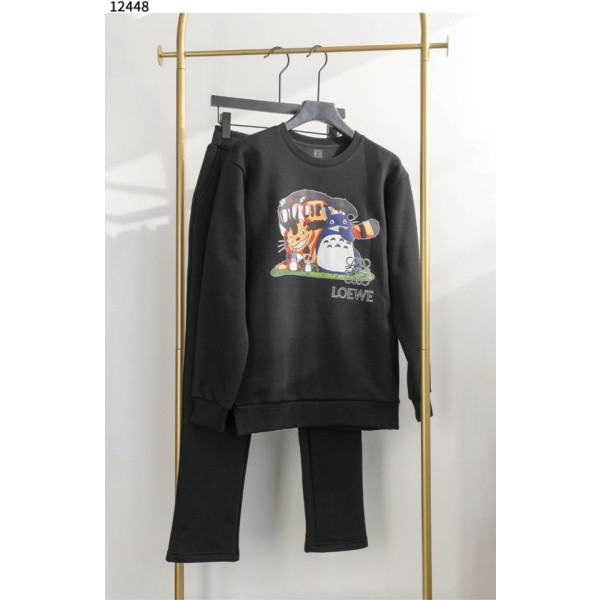 로에베 토토로 고양이버스 모티브 맨투맨 팬츠 기모 트레이닝 세트 - 2 Color-레플리카 사이트 쇼핑몰