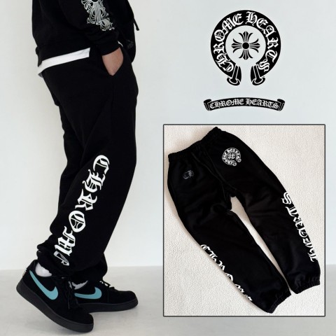 크롬하츠 홀스슈 스크립트 로고 팬츠