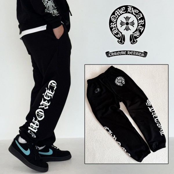 크롬하츠 홀스슈 스크립트 로고 팬츠-레플리카 사이트 쇼핑몰