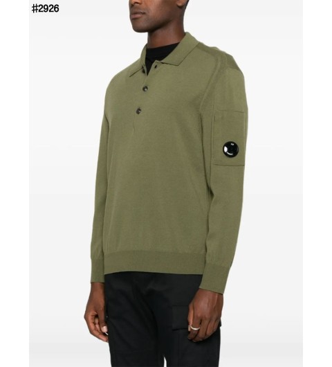 CP컴퍼니 렌즈 패치 메리노 울 니트 폴로 - 3 Color