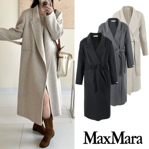 [MaxMara] 막스마라 벨티트 울 핸드메이드 코트 (3color)