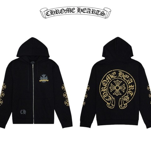 크롬하츠 크랙 후드집업