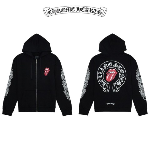 크롬하츠 롤링스톤 혓바닥 후드집업