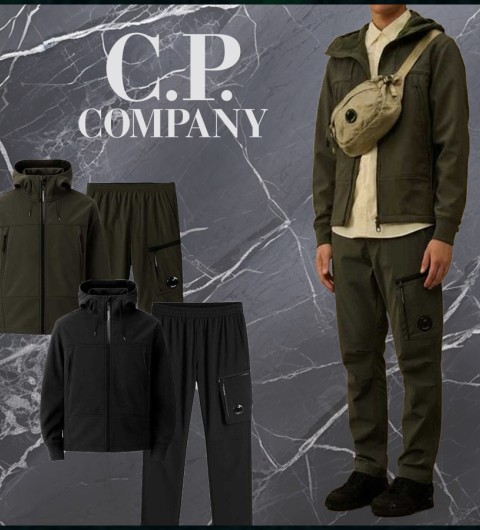 CP컴퍼니 스트레치 소프트쉘-R 고글 기모 후드집업 스트레치 U16 기모 밴딩 팬츠 세트 - 2 Color