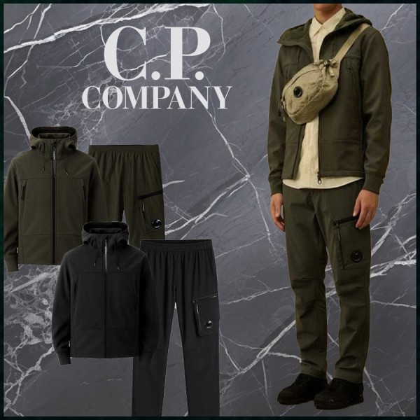CP컴퍼니 스트레치 소프트쉘-R 고글 기모 후드집업 스트레치 U16 기모 밴딩 팬츠 세트 - 2 Color-레플리카 사이트 쇼핑몰