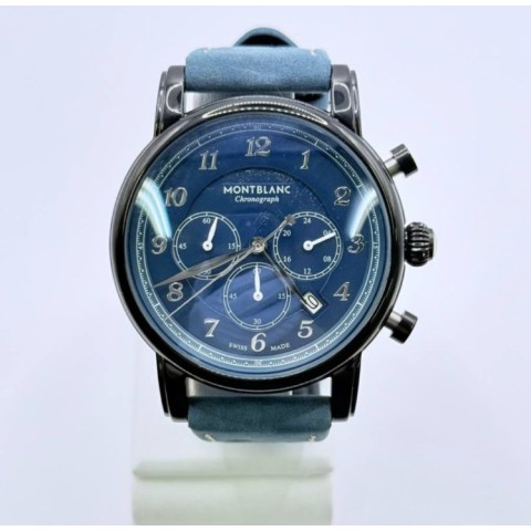 몽블랑 스타 레거시 크로노그래프 블루 박서준시계 (국내공장 AS가능)