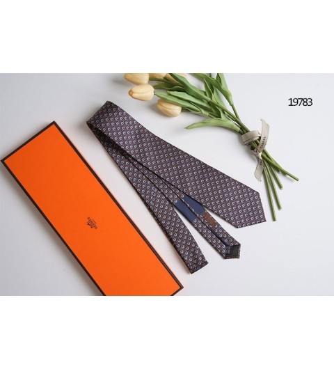 에르메스 말발굽 패턴 실크 타이