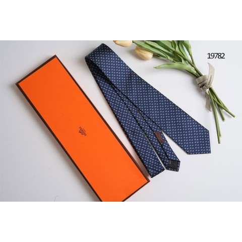 에르메스 H 패턴로고 타이