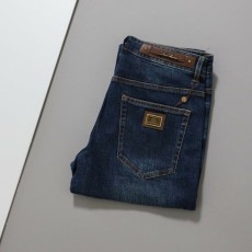 로로피아나 가죽 로고 데님