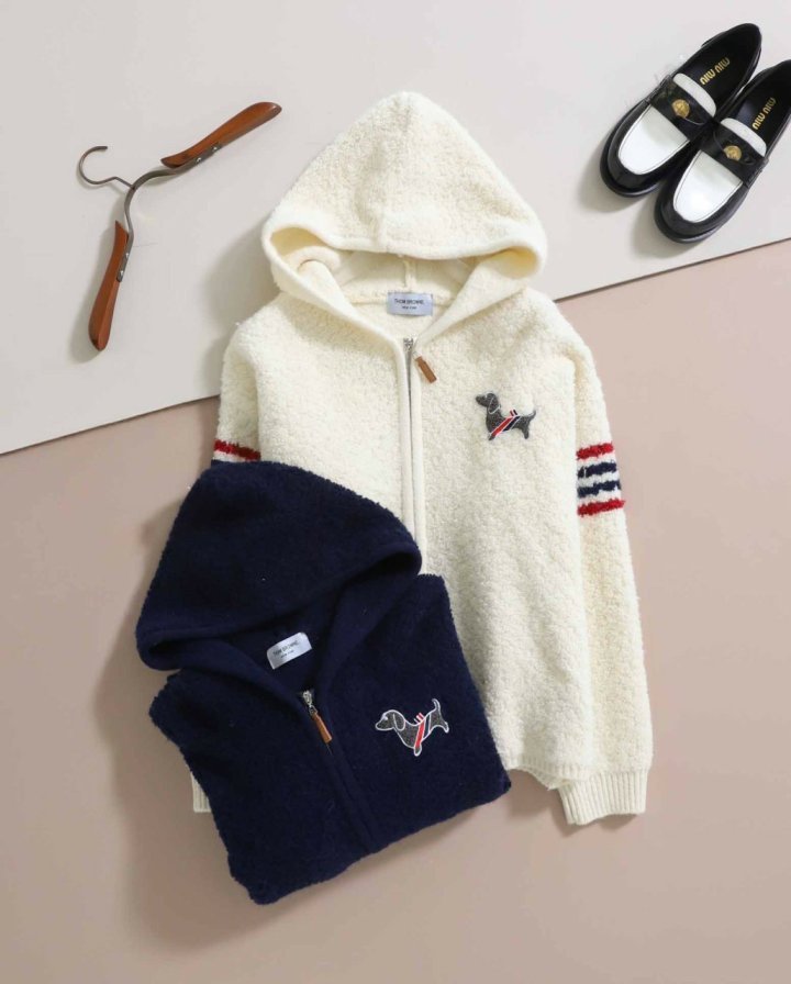 톰브라운 여성 모던 클래식 도그 후드 셰르파 자켓 - 2 Color