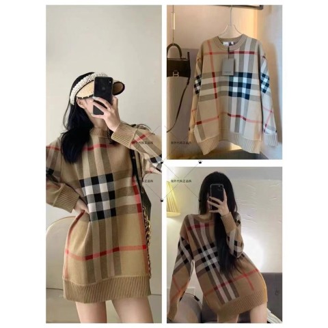 버버리 체크 울 니트 -여성용-