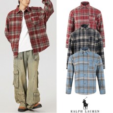폴로 랄프로렌 포니 자수 플라넬 모직 셔츠 (3color)