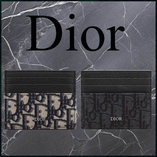 디올 오블리크 자카드 그레인 카프레더 카드지갑 - 2 Color-레플리카 사이트 쇼핑몰