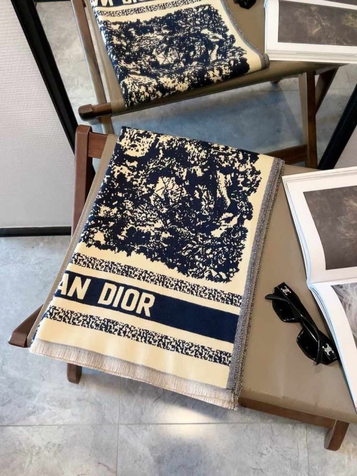 디올 클래식 캐시미어 숄 머플러 - 2 Color