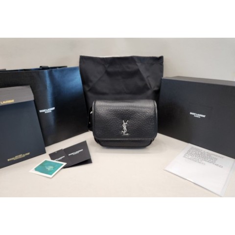 생로랑 블랙 스몰 그레인 카산드라 니키 메신저 백 776611 - 최상위버전