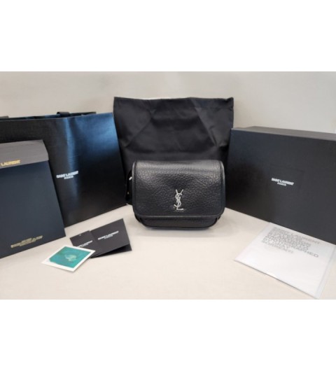 생로랑 블랙 스몰 그레인 카산드라 니키 메신저 백 776611 - 최상위버전