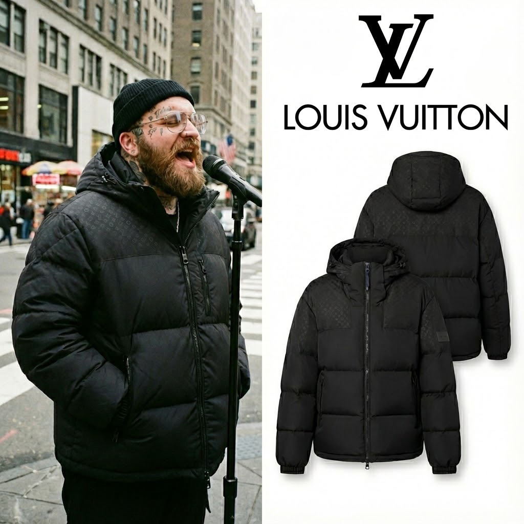 루이비통 플레이스드 모노그램 에코 다운 패딩