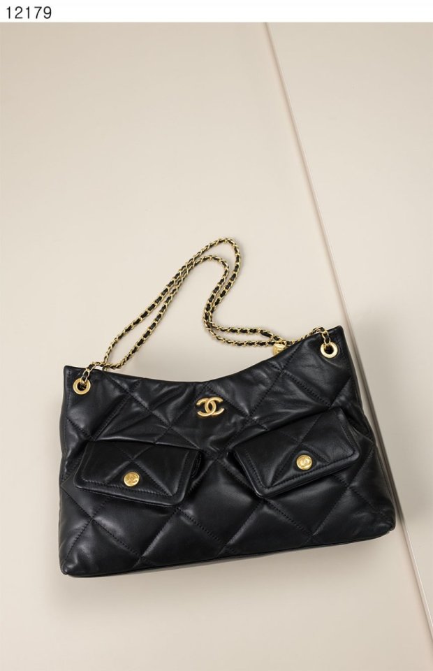 샤넬 램스킨 골드 메탈 블랙 백