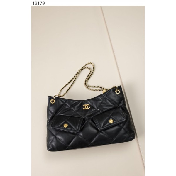 샤넬 램스킨 골드 메탈 블랙 백-레플리카 사이트 쇼핑몰