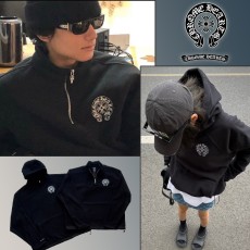 크롬하츠 플리스 후드 & 하프 지퍼 스웨트셔츠 -2타입 (925실버)