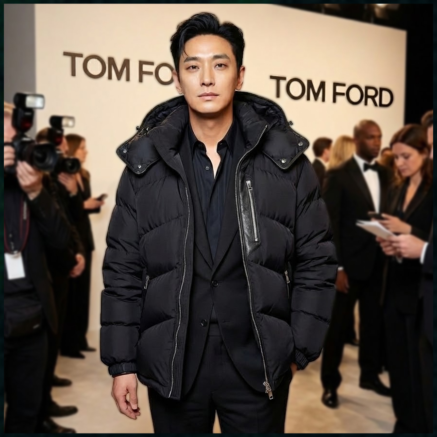 톰포드 라이트웨이트 울 블렌드 후드 다운 자켓 - 정품급